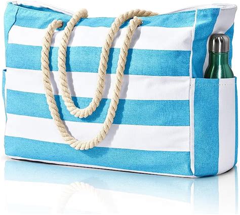 Beach Bags For Women Large Waterproof Beach Tote Bag With Zipper Beach