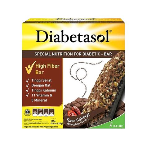 Diabetasol High Fiber Bar Rasa Cokelat Gr Rajasusu