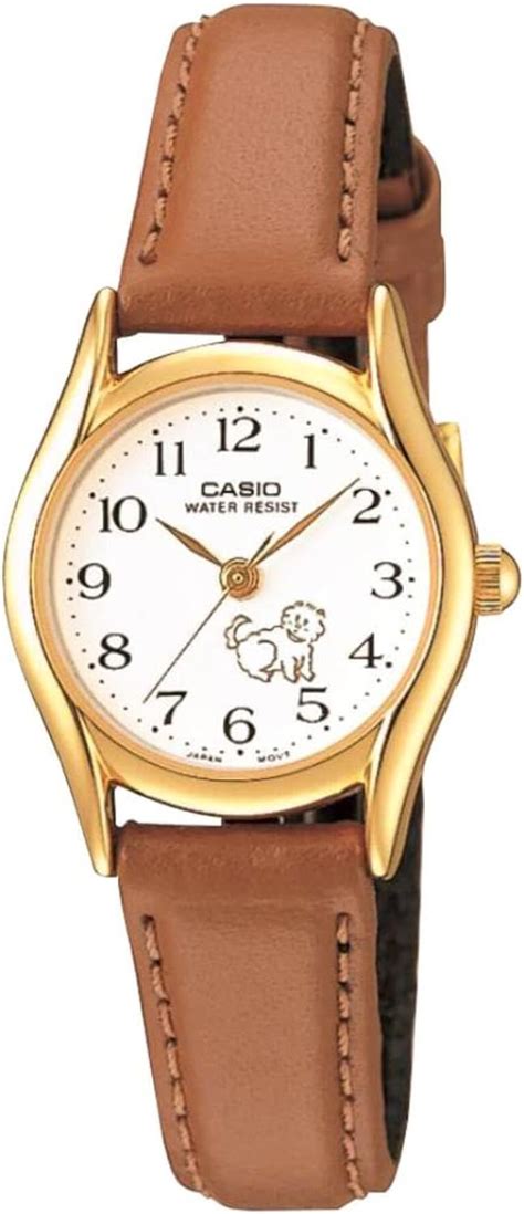 Casio Reloj De Mujer Con Esfera Blanca Y Correa De Cuero Ltp Q B