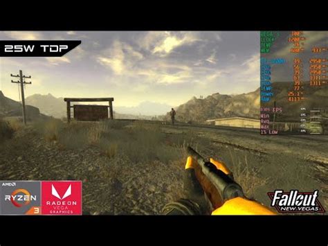 Fallout New Vegas AMD Ryzen 3 3200U Vega 3 Gameplay Benchmark