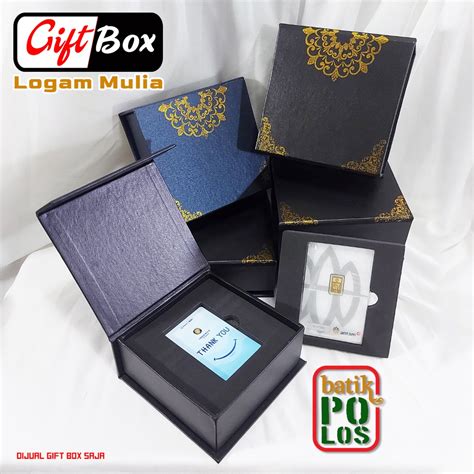 Jual Gift Box Emas Batik Polos Hadiah Kado Untuk Berbagai Brand Logam