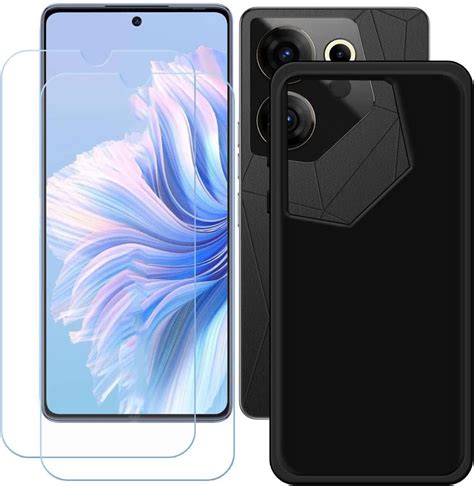 Funda Para Tecno Camon Premier G Screen Protector Negro Suave