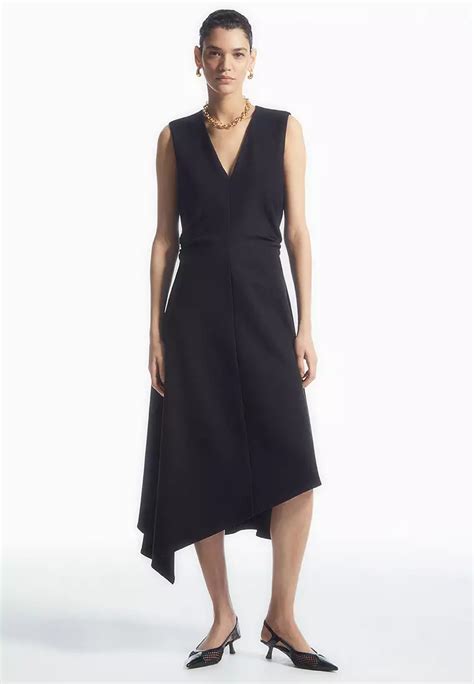 Buy COS Gathered Asymmetric Midi Dress Online ZALORA Malaysia