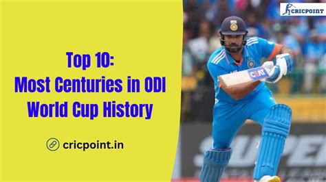 Top 10 Most Centuries in ODI World Cup History