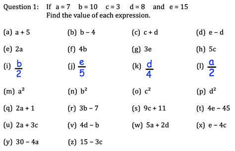 Ks Algebra Substituting Into Expressions Using Formulae Maths