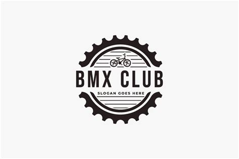 Vintage classic monochrome BMX logo (2957201)