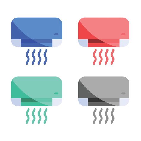 Air Conditioner Icons In Multiple Colors Vector Art At Vecteezy