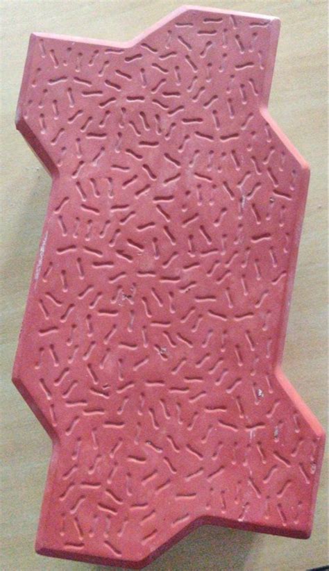 Cement Red Zig Zag Interlocking Paver Block Thickness 12mm At Rs 14