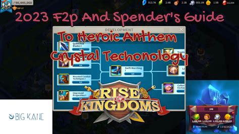 2023 Heroic Anthem KvK Crystal Tech Guide F2P And Lower Spenders