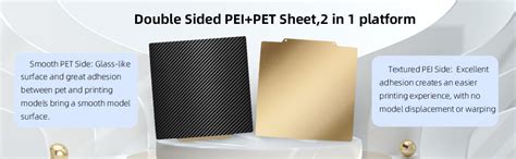 IdeaFormer 3D Double Print Bed Smooth Carbon Fiber Style PET Textured