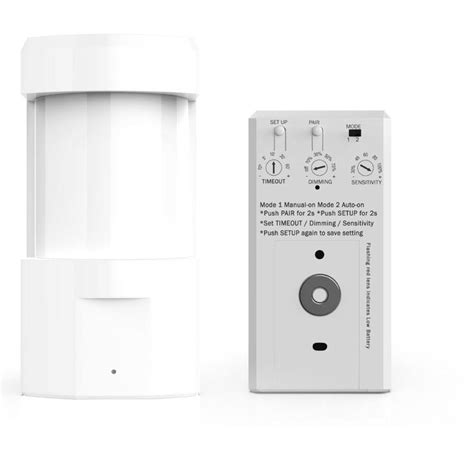 Wireless Wall Mount PIR Occupancy Vacancy Sensor With Switch Manually