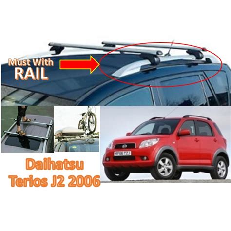 Daihatsu Terios J2 2006 Aluminium Roof Carrier Cross Bar Roof Rack Bar