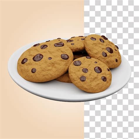 Un Plato De Galletas Con Chispas De Chocolate Archivo PSD Premium