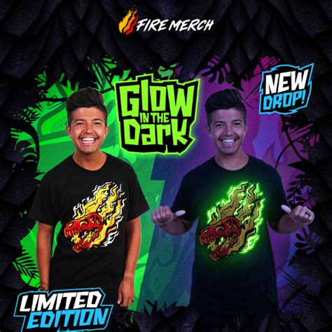 Prestons New Glow In The Dark Tee 🔥 Fire Merch