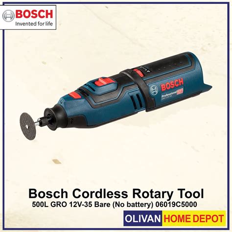 BOSCH Cordless Heavy Duty Professional Rotary Tool 500L GRO 12V 35 Bare