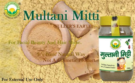 Basic Ayurveda Multani Mitti G For Facial Beauty And Hair Shine