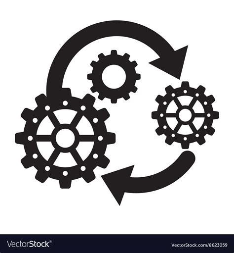 Process design strategy and technology concept Vector Image