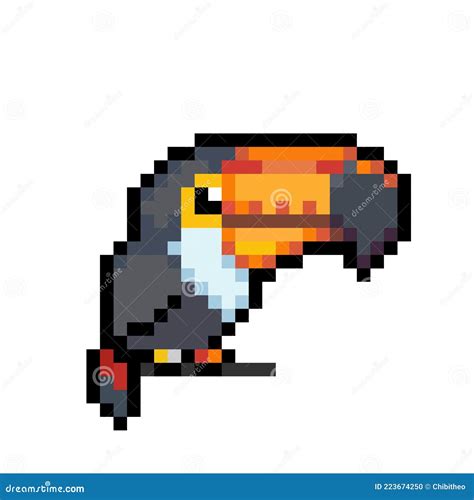 Toucan. Pixel Toucan Bird Image. Vector Illustration of Pixel Art Stock Vector - Illustration of ...