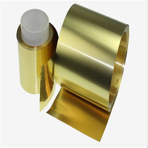 Flat Copper Roof Cathode 99 99 Pure Bronze C22000 C2200 Cuzn10 Brass Copper Coil Foil Strip