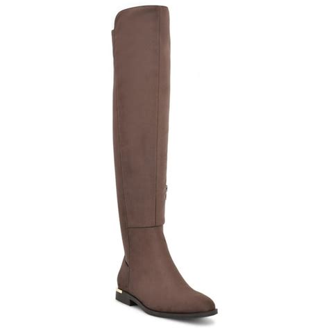 Nine West Womens Allair 2 Faux Suede Tall Knee High Boots