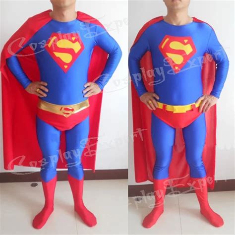 Buy Free Shipping Dhl Wholesale Adult Superman Costume Skin Tight Lycra Spandex