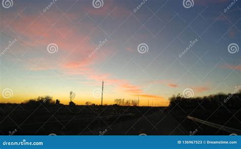 Sunset Over the Fields stock image. Image of cornfields - 136967523