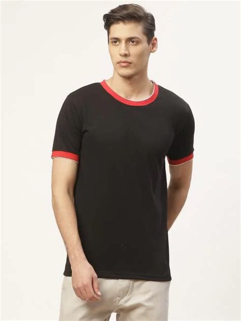 Pause Sport Mens Black Solid Cotton T Shirt Jiomart