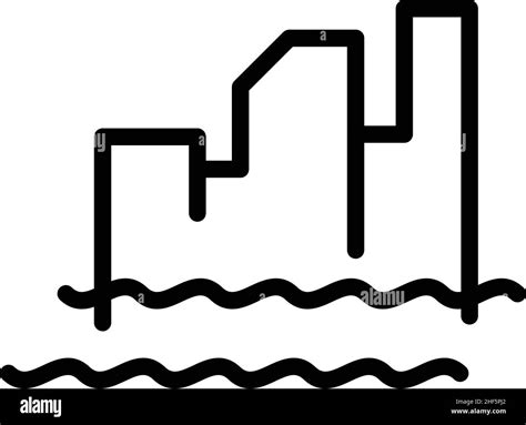 Vektorgrafik F R Den Umriss Des Symbols Hochwasser Der Stadt Seegan