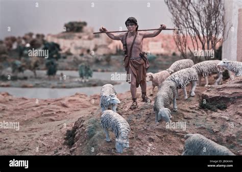 Popular spanish christmas Nativity scene, close up Stock Photo - Alamy