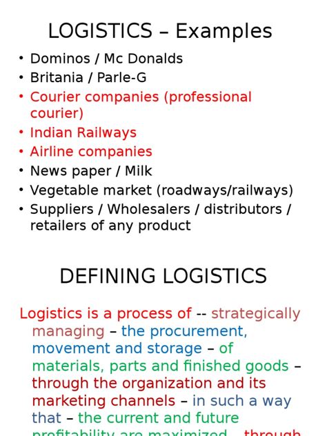 PDF Chapter 1 Introduction To Logistics Pptx DOKUMEN TIPS