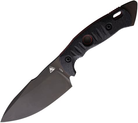 Fob035 Fobos Knives Alaris Fixed Blade Knife Blackred