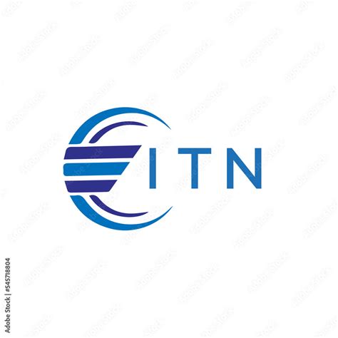 Itn Letter Logo Itn Blue Image On White Background Itn Vector Logo