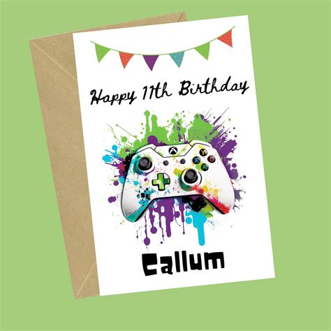 Xbox Birthday Card Any Name And Age Etsy