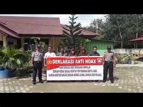 Deklarasi Anti Hoax Oleh Majelis Guru Smk N Peranap Di Kecamatan