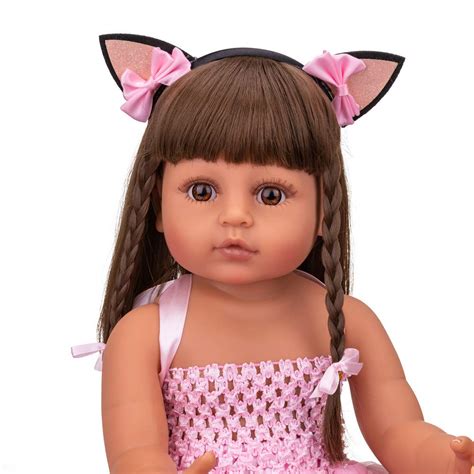 Realistic Black Full Body Silicone Reborn Baby Dolls Biracial Girl