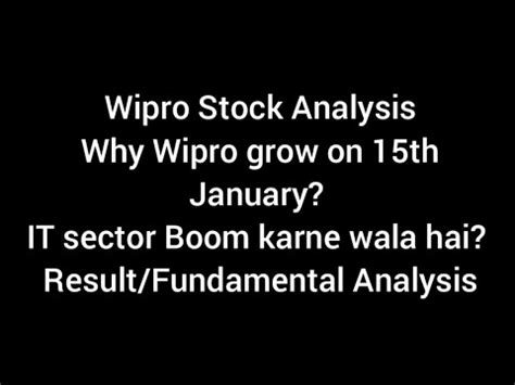 Wipro Stock Analysis Why Wipro Surged By 8 Result Positive