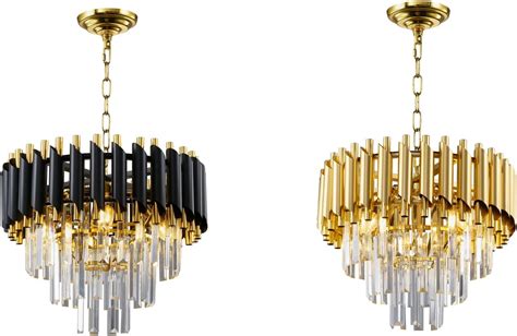 WABON Modern Luxury Crystal Chandelier Round Raindrop Crystal Hanging