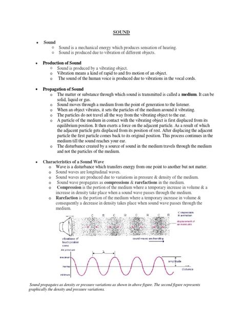 Sound Class 8 | PDF | Hearing | Sound