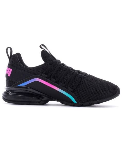 PUMA Axelion Mesh Fade 'black/luminous Pink' in Blue | Lyst