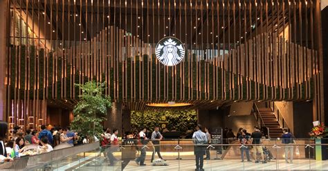 Starbucks Flagship Store At Jewel Changi Airport Covers Floors Sells