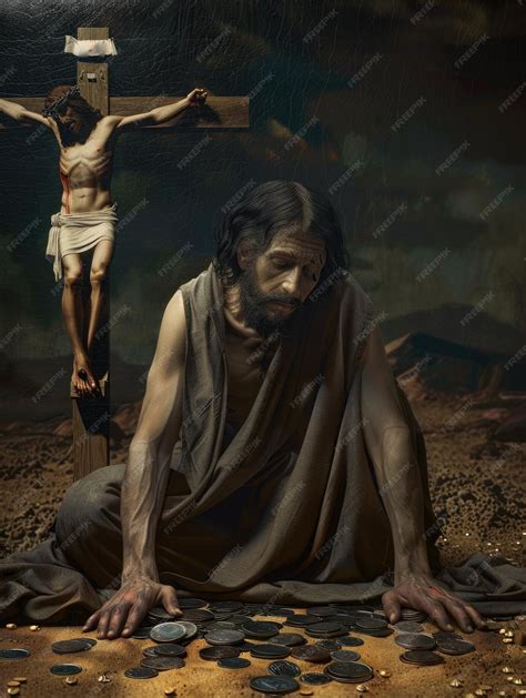 Premium Photo | A Tragic Scene moment when Judas betrays Jesus for