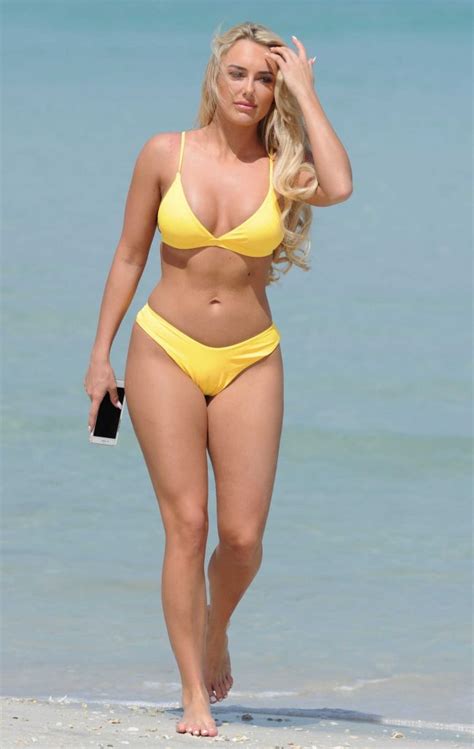 Amber Turner Wears A Yellow Bikini On The Beach In Dubai Celeb Donut