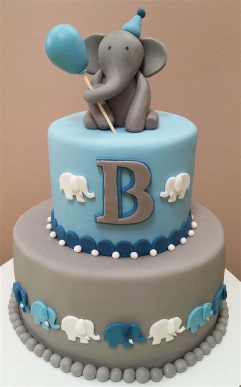 Elephant Cake For A 1st Birthday Baby Kuchen Elefanten Kuchen