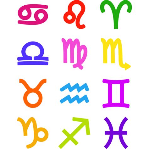 Bold Zodiac Symbols Vector Image Free Svg