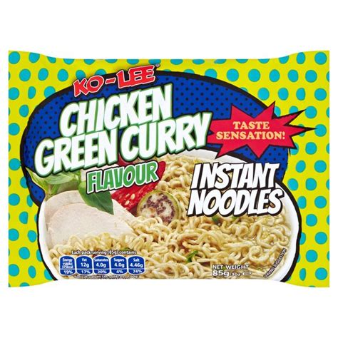 Ko Lee Taste Sensation Instant Noodles Chicken Green Curry Flavour Ocado