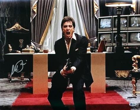 Scarface 1983 The Famous Scene Where Tony Montana Al Pacino Says Say Hello To My Little