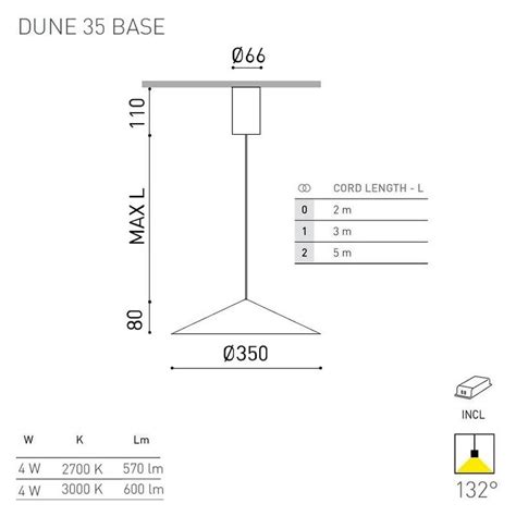 Arkoslight Dune Base Led Suspended Lamp