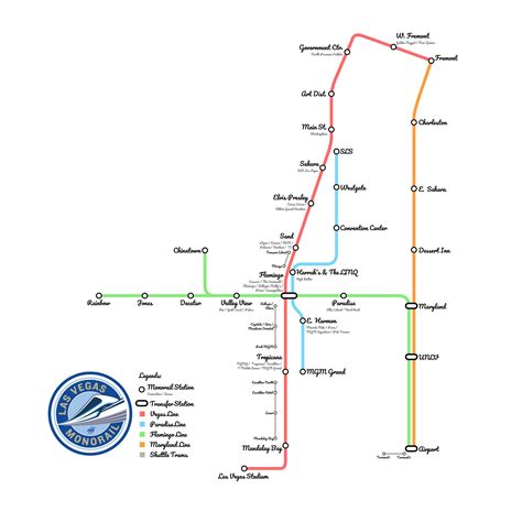 Las Vegas Monorail Route Map