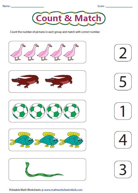 10 Free Counting Worksheets For 1st Grade