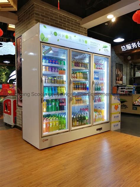 Upright Commercial Supermarket Display Glass Door Beer Drink Beverage